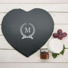 Monogrammed Wreath Heart Slate Cheese Board - JOLIGIFT.UK