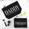 Personalised Daddy & Me Black Wash Bags - JOLIGIFT.UK