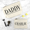 Personalised Daddy & Me Cream Wash Bags - JOLIGIFT.UK