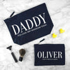 Personalised Daddy & Me Navy Wash Bags - JOLIGIFT.UK