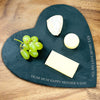 Personalised Heart Slate Cheese Board - JOLIGIFT.UK