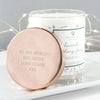 Personalised Lavender & Ylang Ylang Candle With Copper Lid - JOLIGIFT.UK