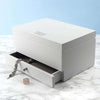 Personalised Luxe Powder White Jewellery Box - JOLIGIFT.UK
