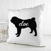 Personalised Pug Silhouette Cushion Cover - JOLIGIFT.UK
