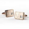 Personalised Rose Gold Plated Cufflinks With Crystal - JOLIGIFT.UK