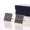 Personalised Square Silver Plated Cufflinks - JOLIGIFT.UK