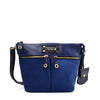 SY2174 BLUE - Handbag With Symmetrical Zipper Design - JOLIGIFT.UK