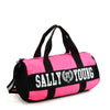 SY2185 PINK - Tote And Crossbody Traveling Bag With Colour Collision Splicing Design - JOLIGIFT.UK